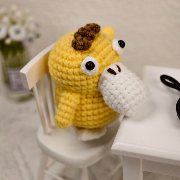 Handmade Amigurumi Crochet Pokemon Psyduck Plushie - Picture 3 of 6